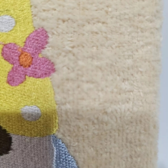 2pc Colorful Gnome Flower Bath Hand Towels  Embroidered Striped New - Picture 5 of 5